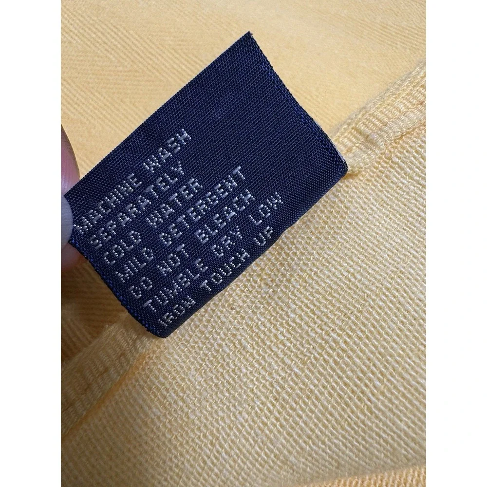 Ralph Lauren Table Cloth Yellow Stripes 57x 78.5 Dinnerware Cotton